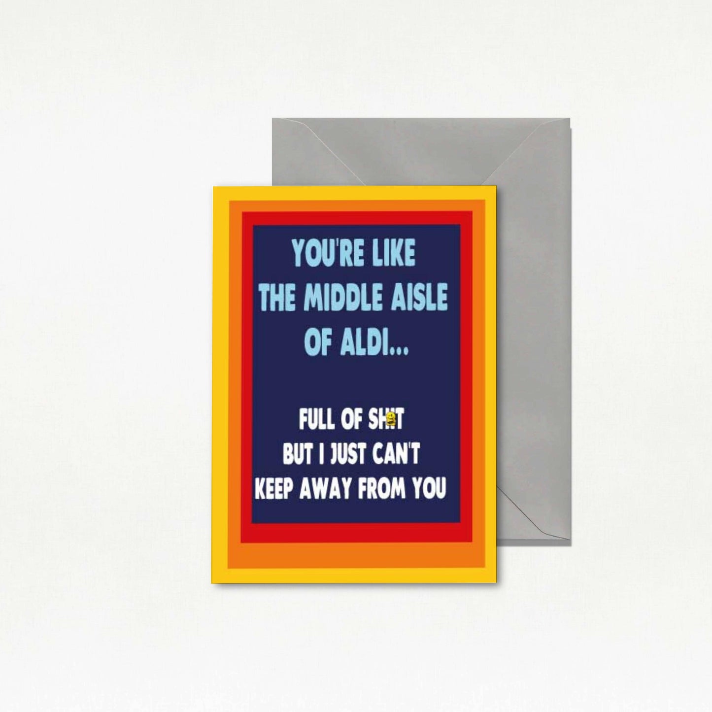 Funny Valentine's day card - Middle aisle of Aldi