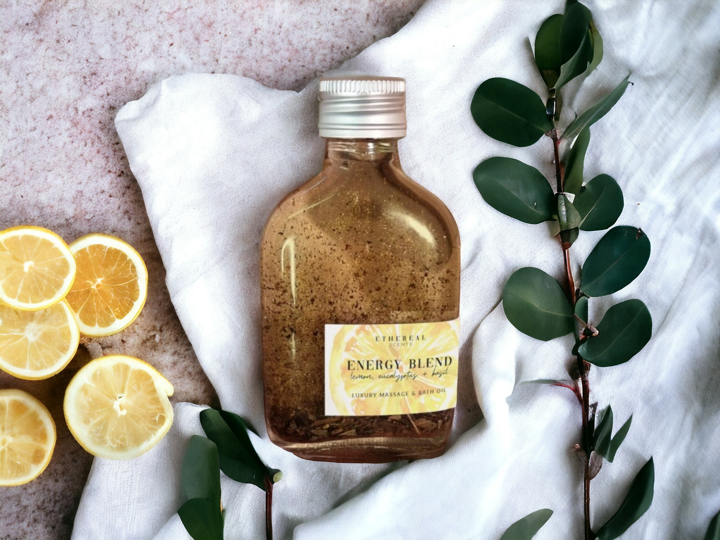 Lemon, Eucalyptus and Basil Bath and massage oil