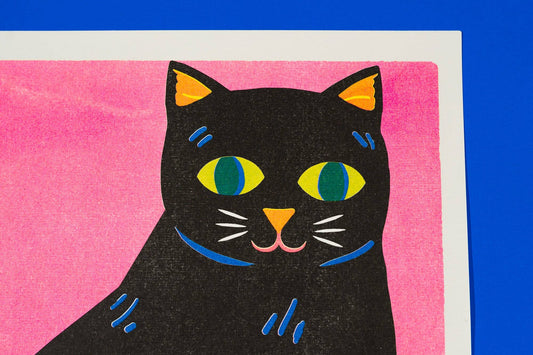 Black Cat Print