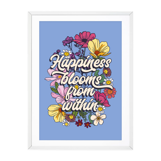 Happiness blooms from within pretty floral prints