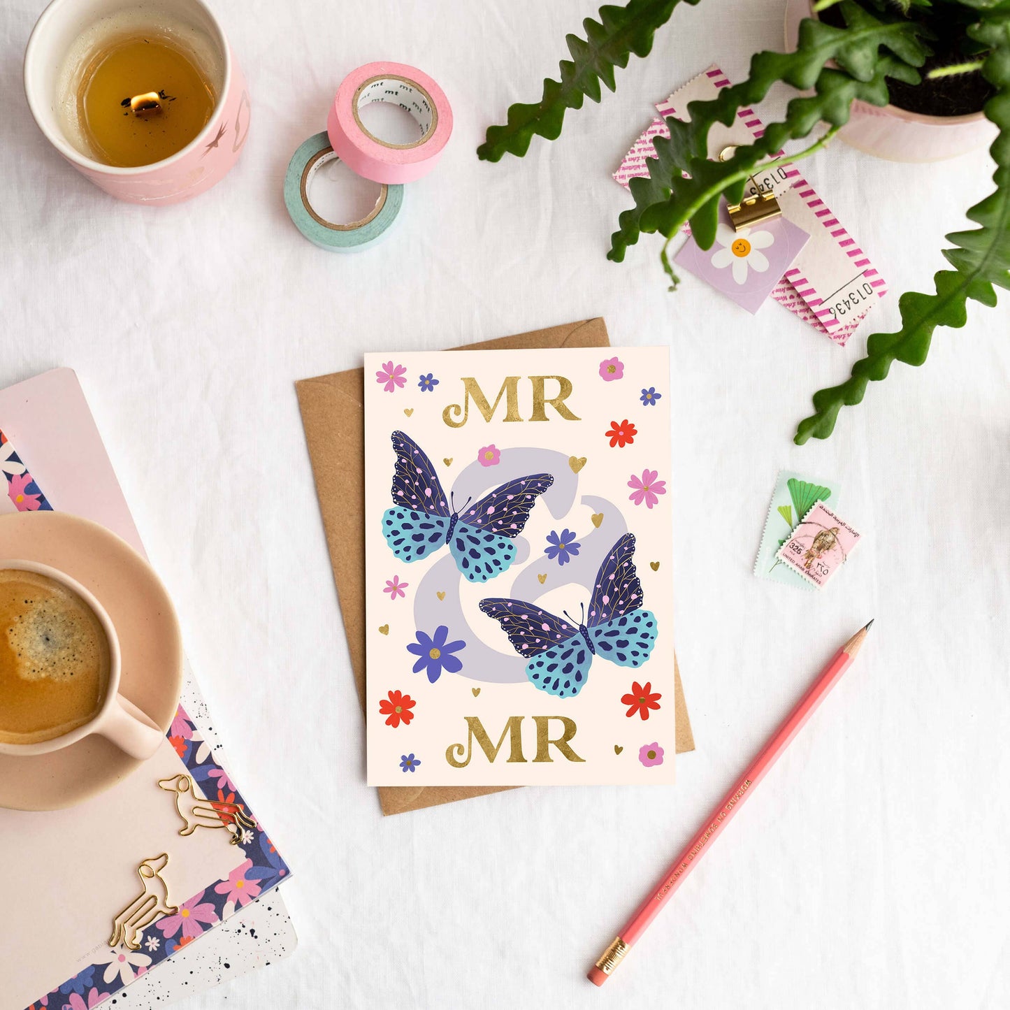 Mr & Mr Wedding Card | Gold Foil Cards | Same Sex