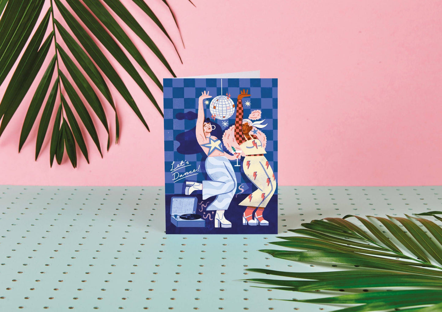 Disco Dancers. Lets Dance. Blank inside