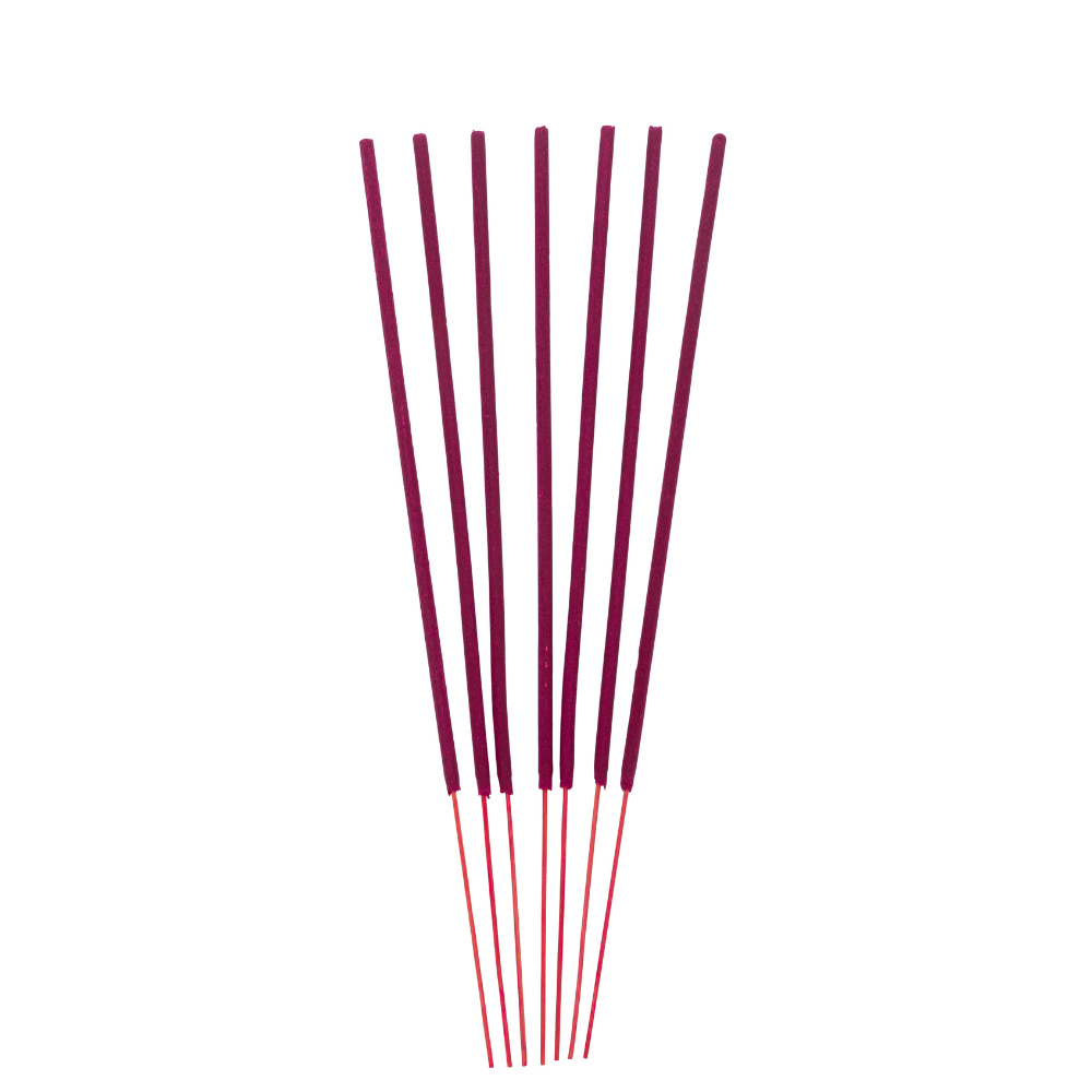 Set of incense sticks on a white background