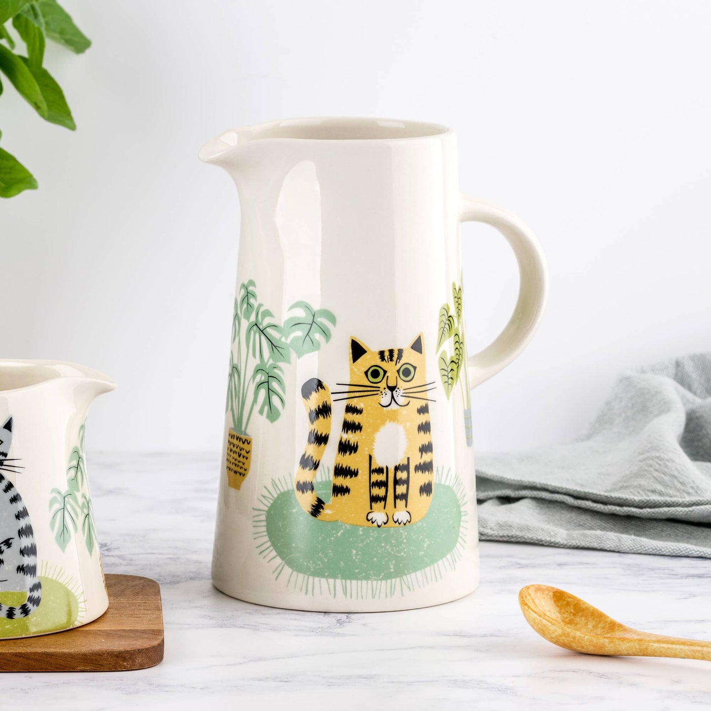 Handmade Ceramic Cat Tall Jug