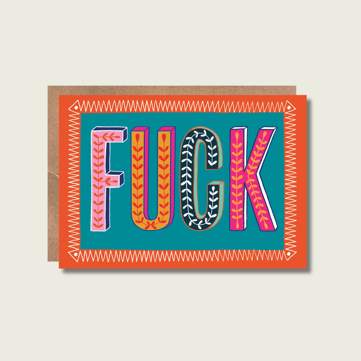 Card on white background.