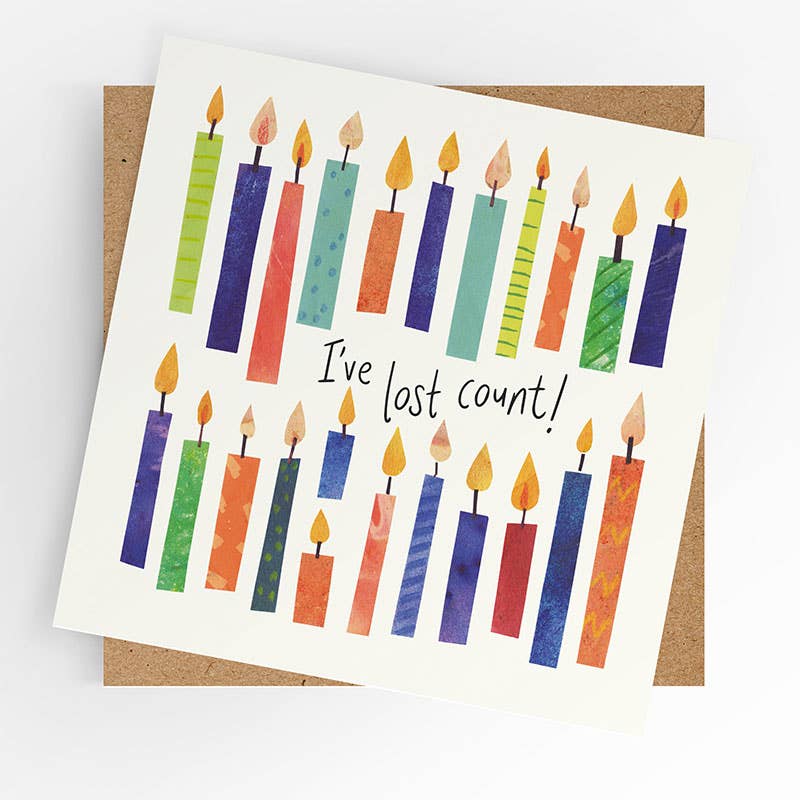 Funny Birthday card, I've lost count