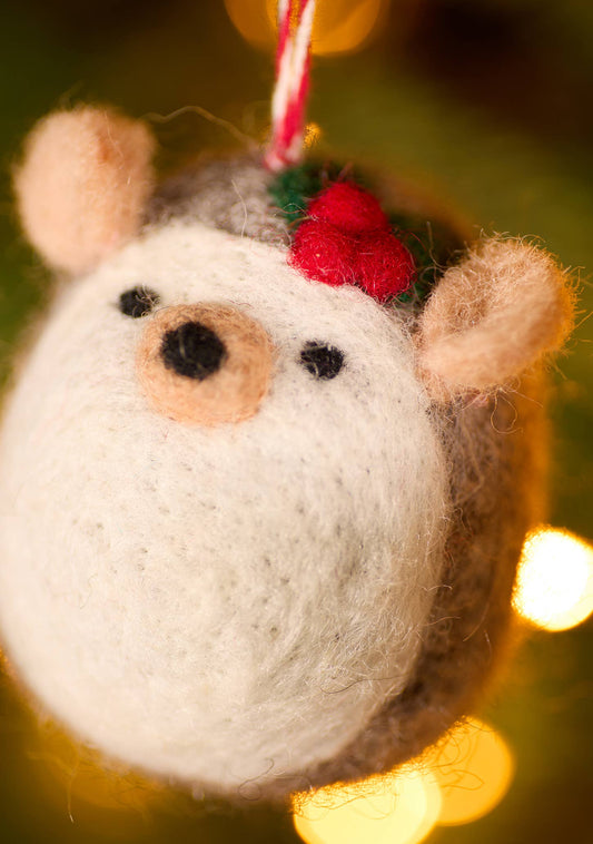 Felt Hedgehog Decoration