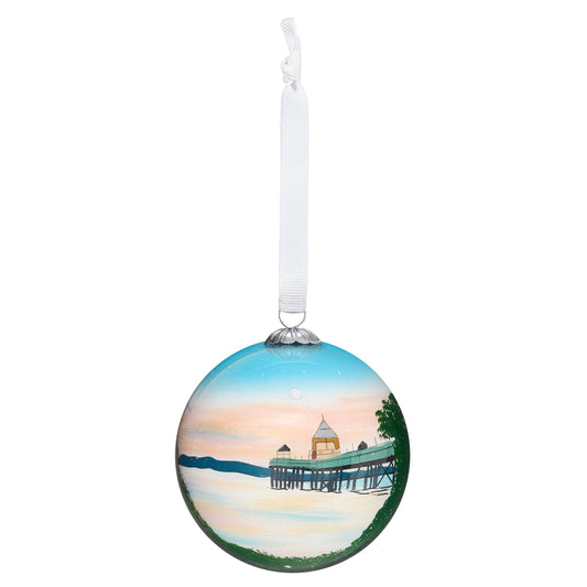 Image of Clevedon Pier inside a bauble.