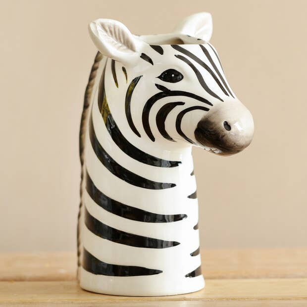Zebra Head Vase