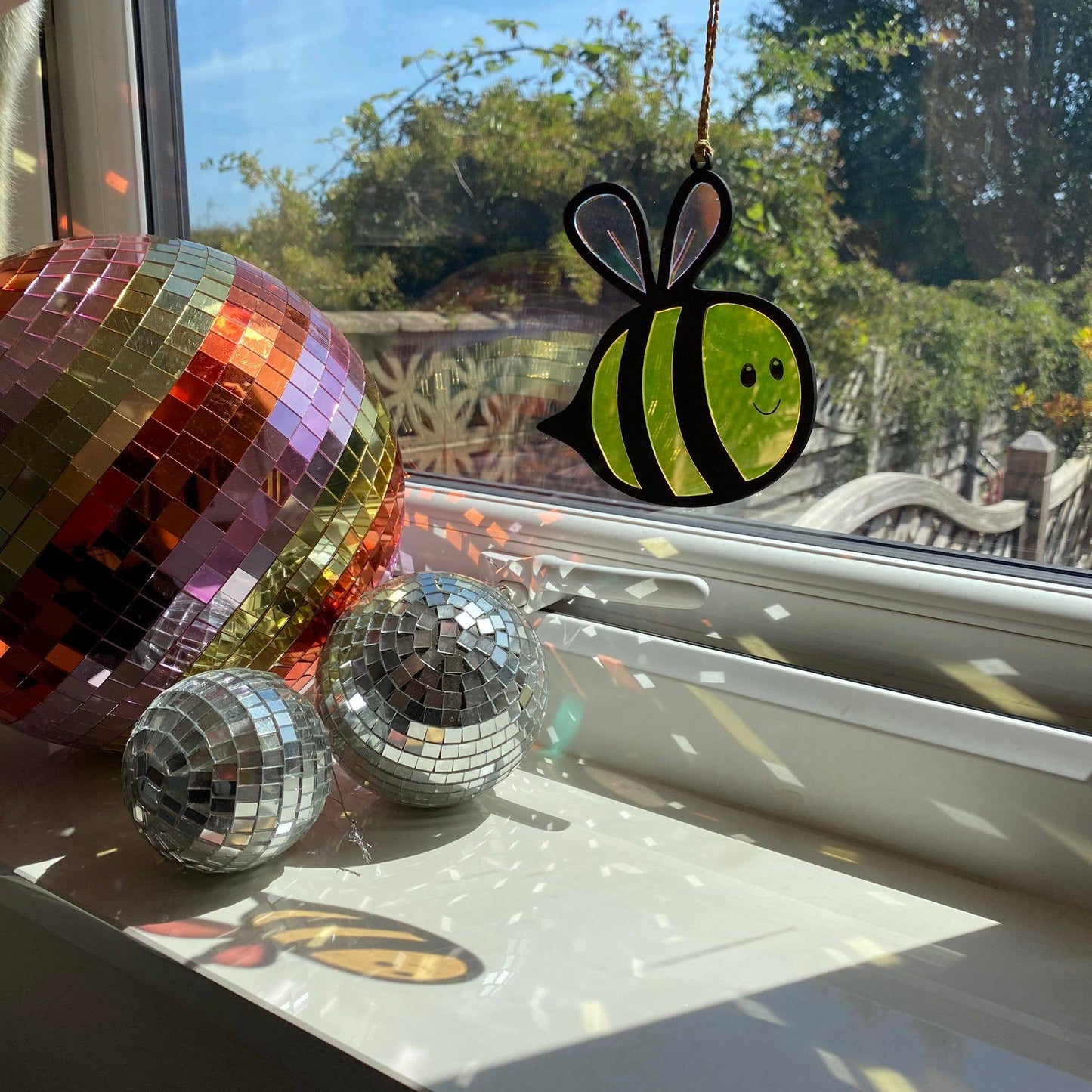 Laser cut acrylic bumbling bee