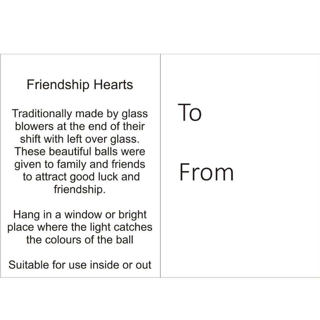 8cm Friendship Heart - Red