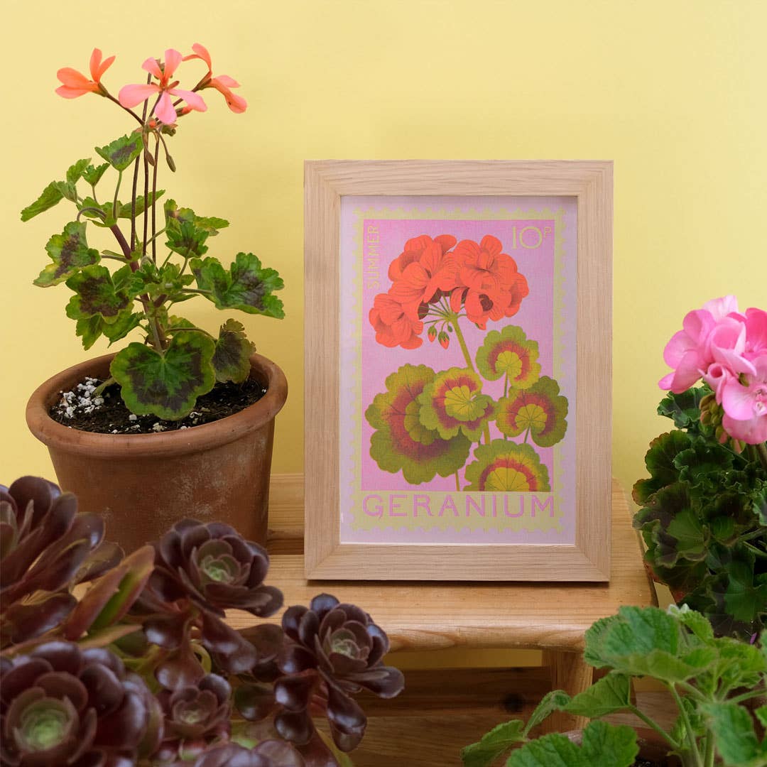 Geranium - A5 Risograph Print