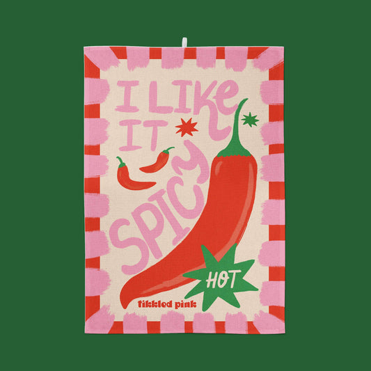 I Like It Spicy Tea Towel | Chili Pepper Kitchen Towel