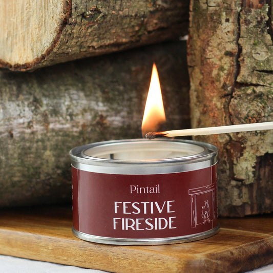 Festive Fireside Paint Pot Candle I Christmas