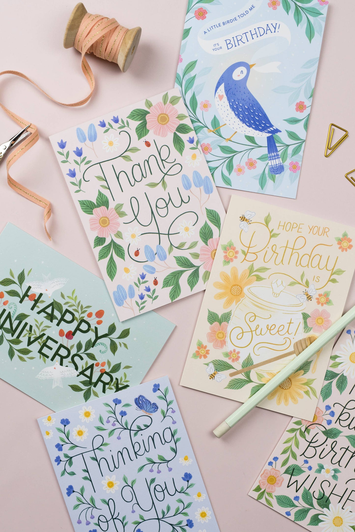 Happy Anniversary Card. 2 white doves and