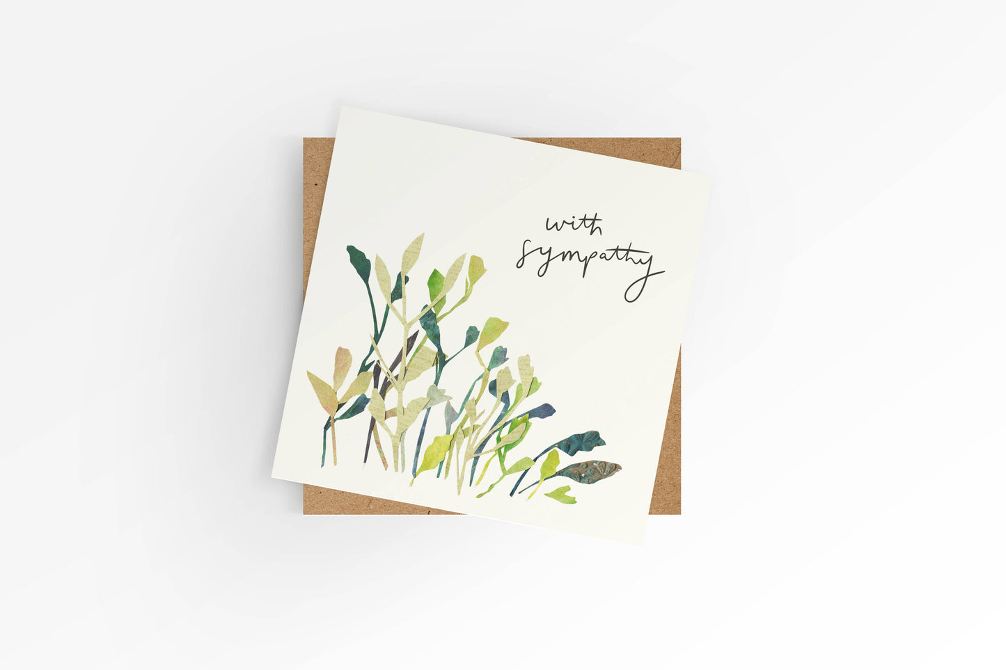 Sympathy card, grass
