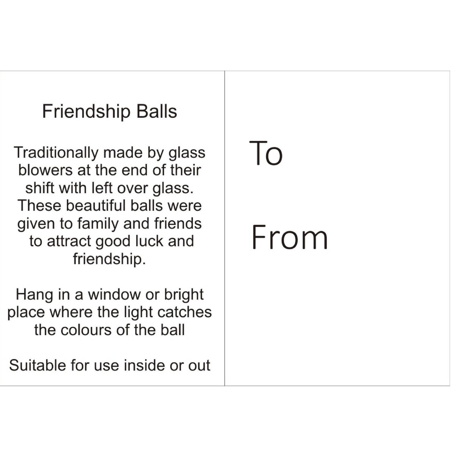 10cm Friendship Ball - Feather Design - Parrot