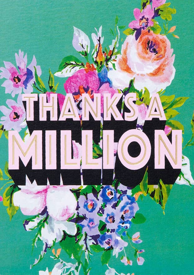 Thanks A Million Greeting Card