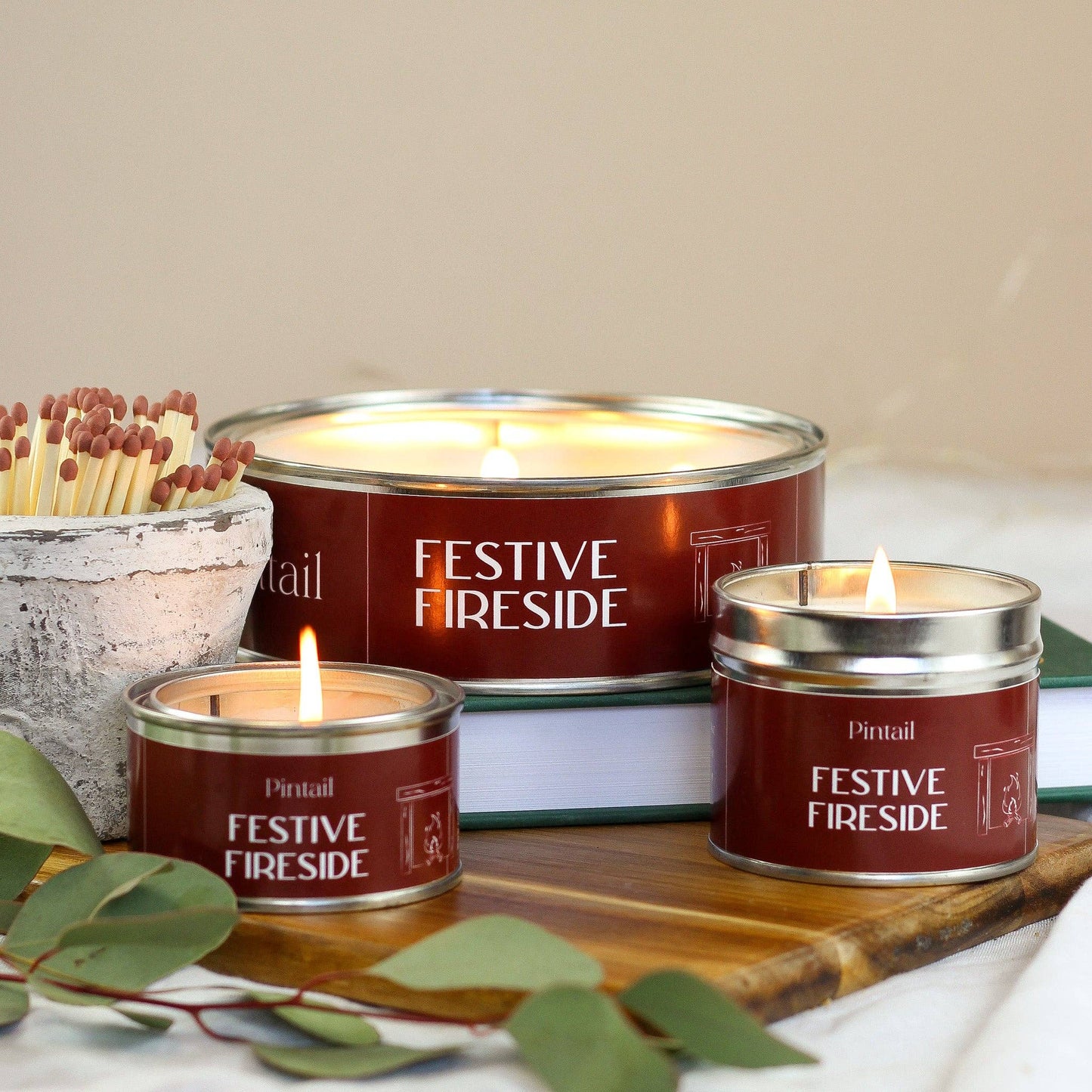 Festive Fireside Paint Pot Candle I Christmas