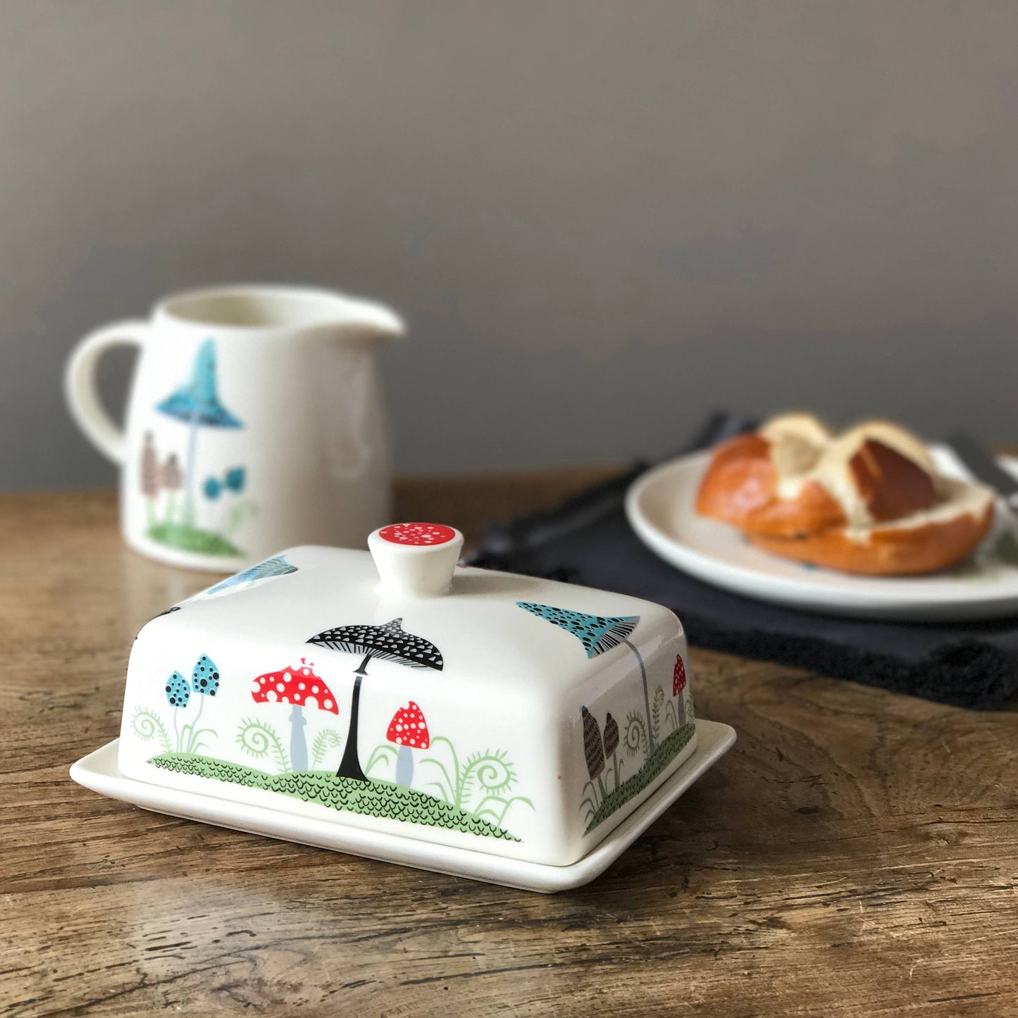 Handmade Ceramic Toadstool Butter Dish