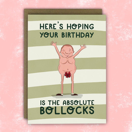 Funny Birthday Card - A6 - Bollocks Birthday Card For Him