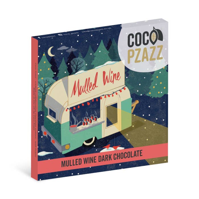 Rocket68 Christmas Mulled Wine Dark Chocolate Bar 80g