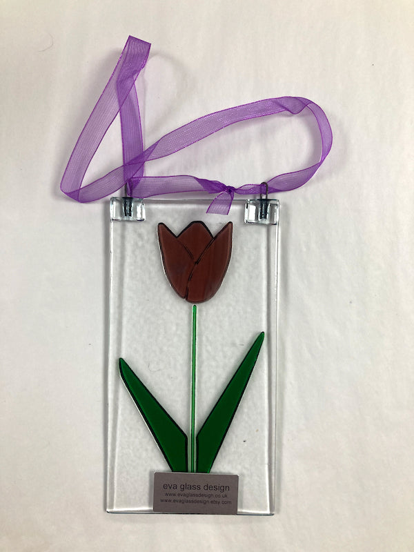 Eva Glass Tulip Flower Hanging