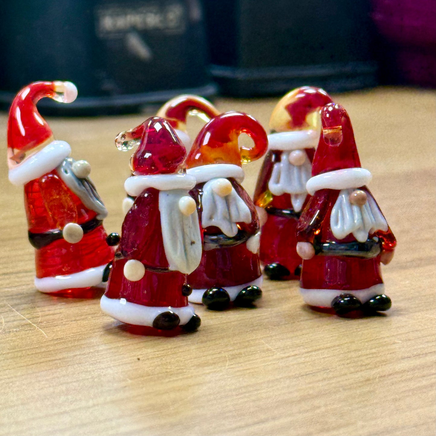 Tiny glass Father Christmas