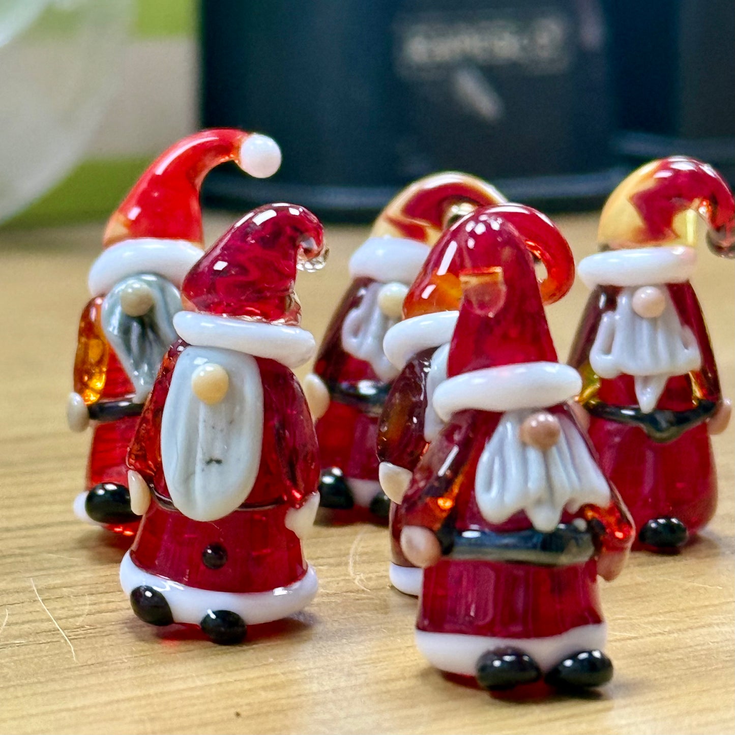 Tiny glass Father Christmas