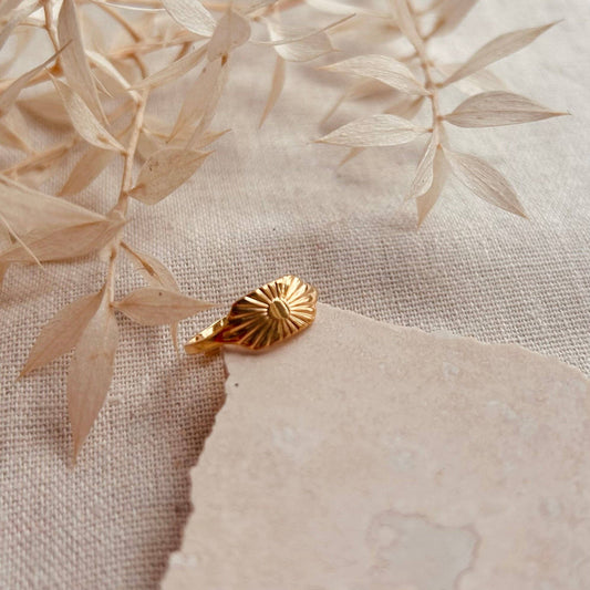 Adjustable gold plated ring