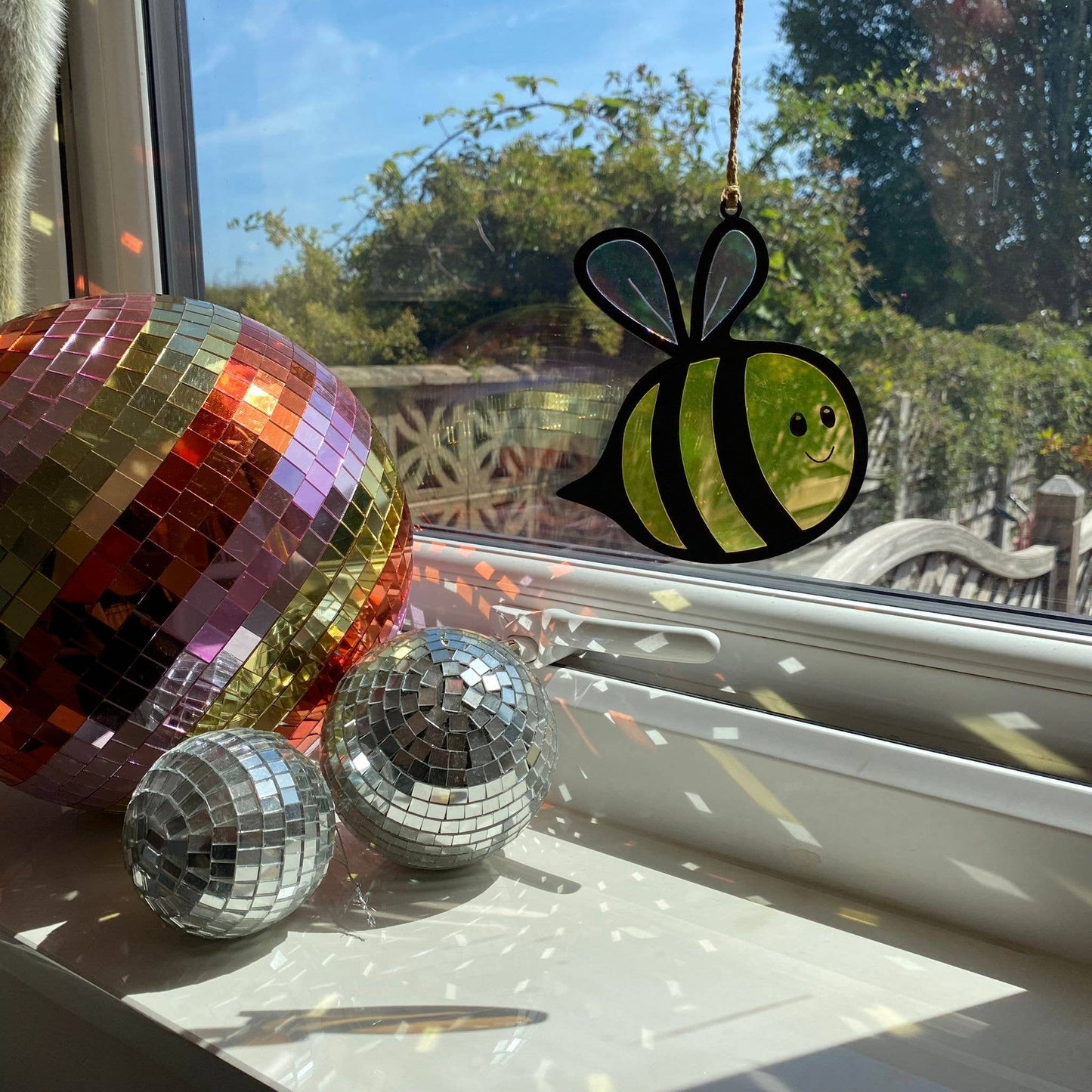 Laser cut acrylic bumbling bee