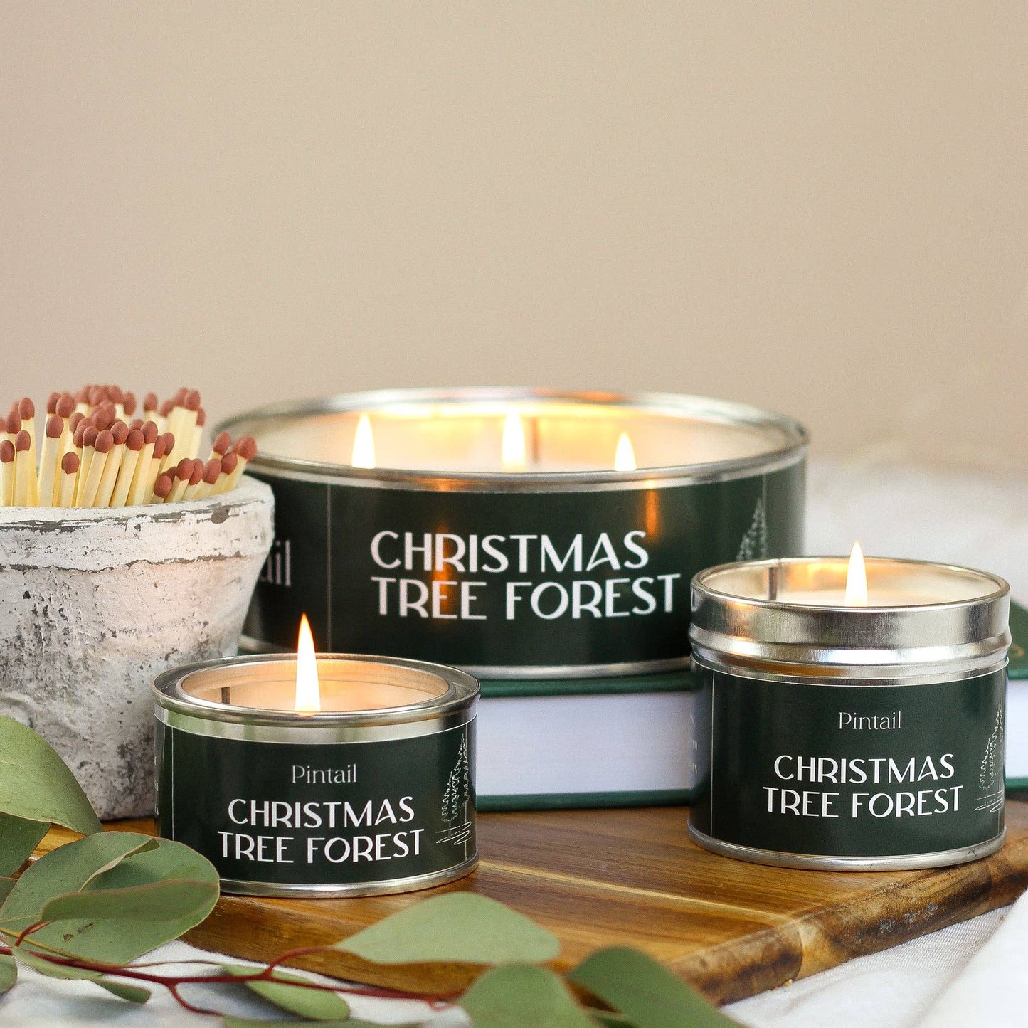 Christmas Tree Forest Classic Tin Candle