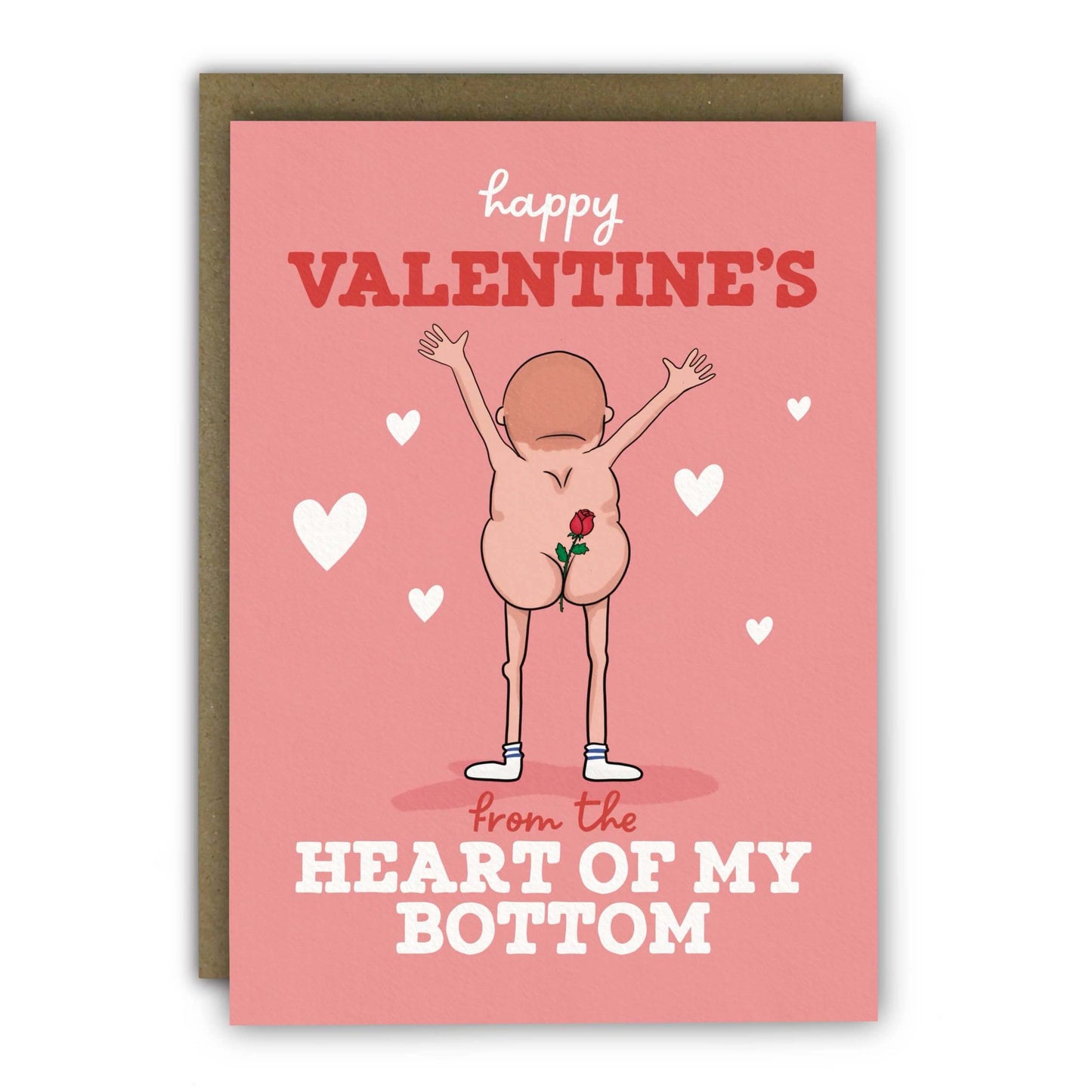 Funny Valentine's Day Card - A6 Cheeky Bottom Love Card