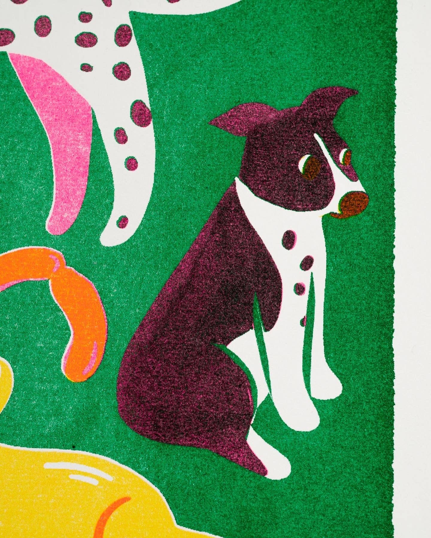 Dog Risograph Print