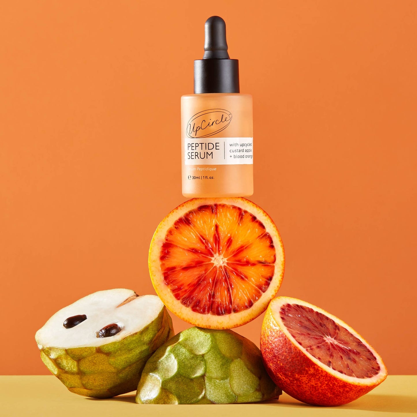 UpCircle peptide serum with custard apple & blood orange plus niacinamide and vitamin c to revitalise and restore