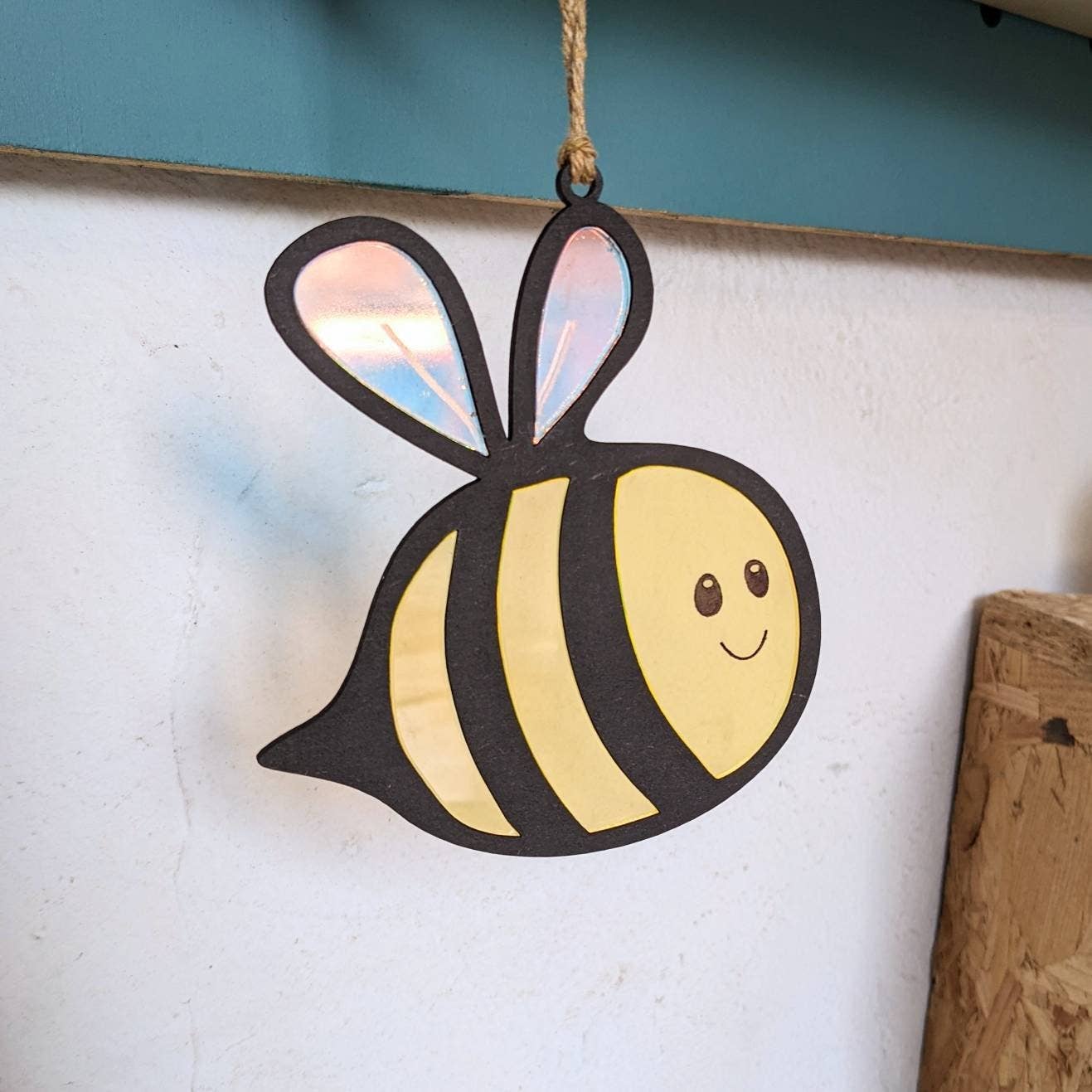 Laser cut acrylic bumbling bee