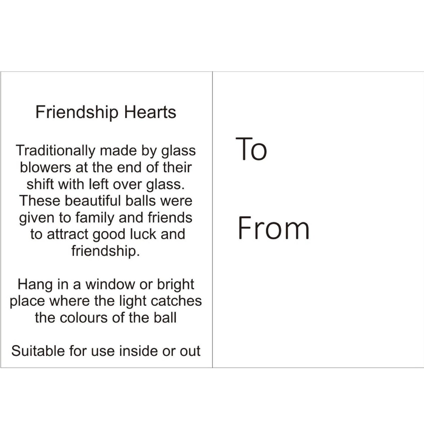 8cm Friendship Heart - Blue