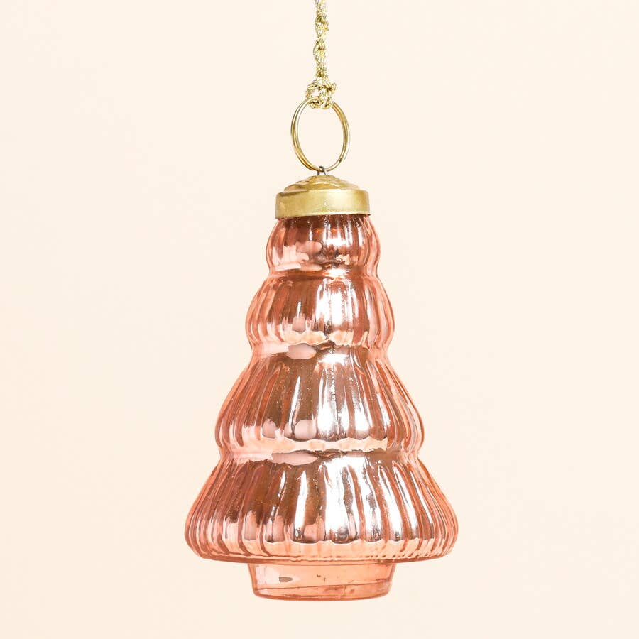 Pink Glass Christmas Tree Bauble