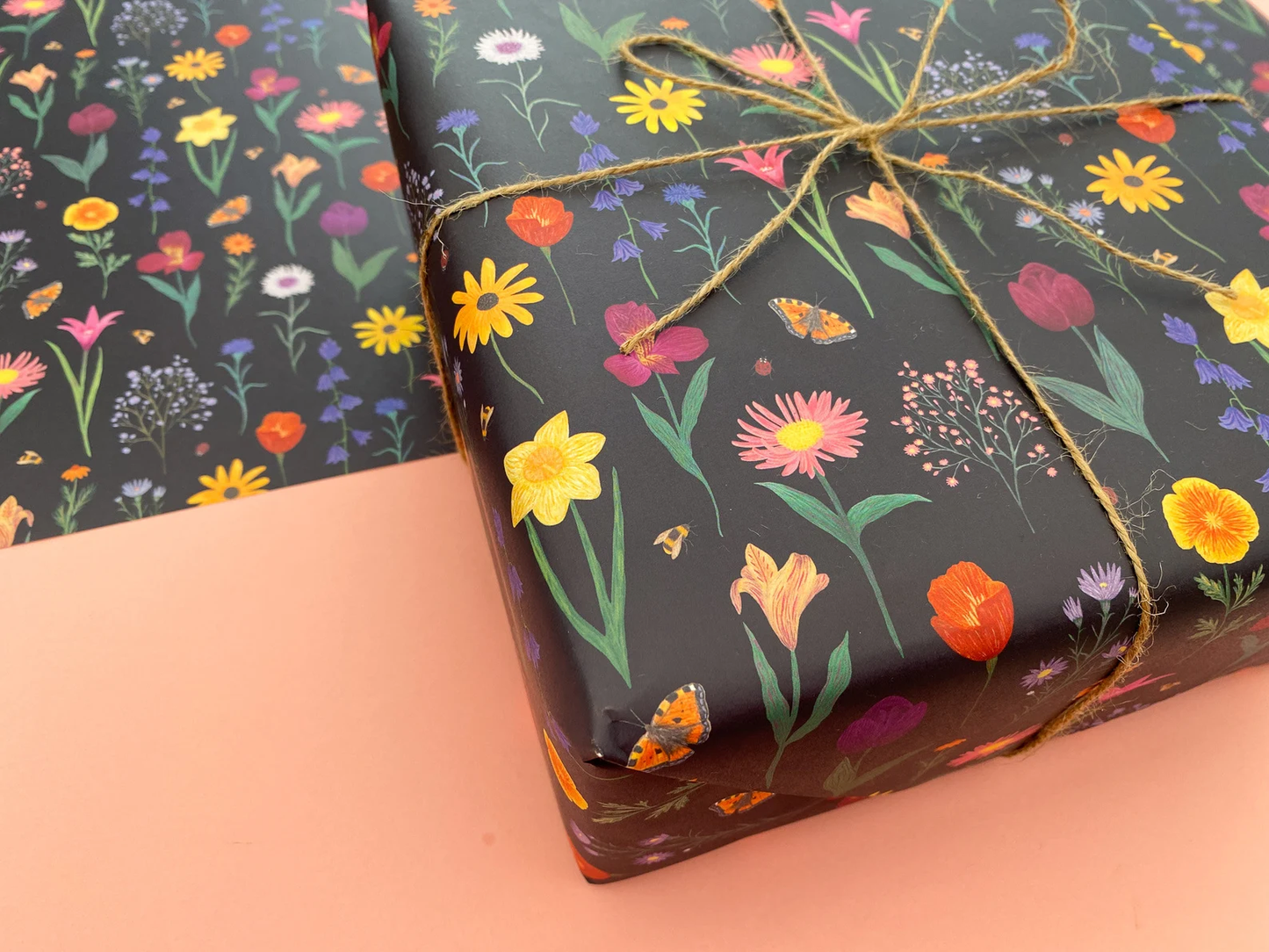 Dark Floral Wrapping Paper