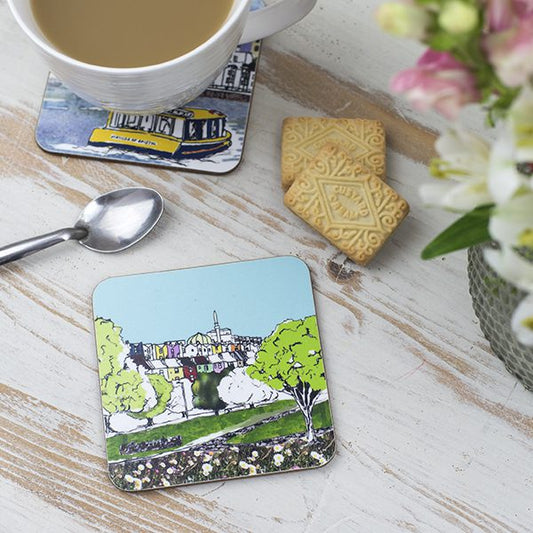 View of Totterdown Bristol on a coaster.