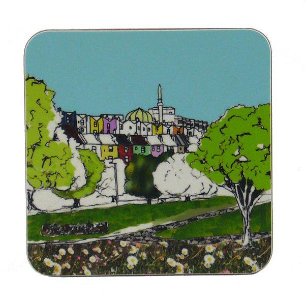 View of Totterdown Bristol on a coaster.