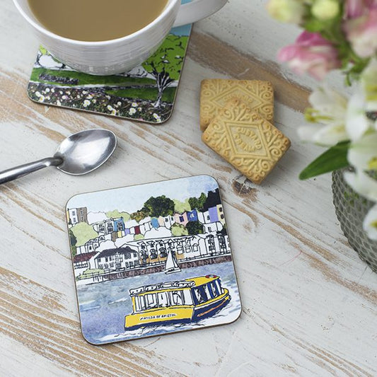 Bristol harbourside view with ferry coaster.