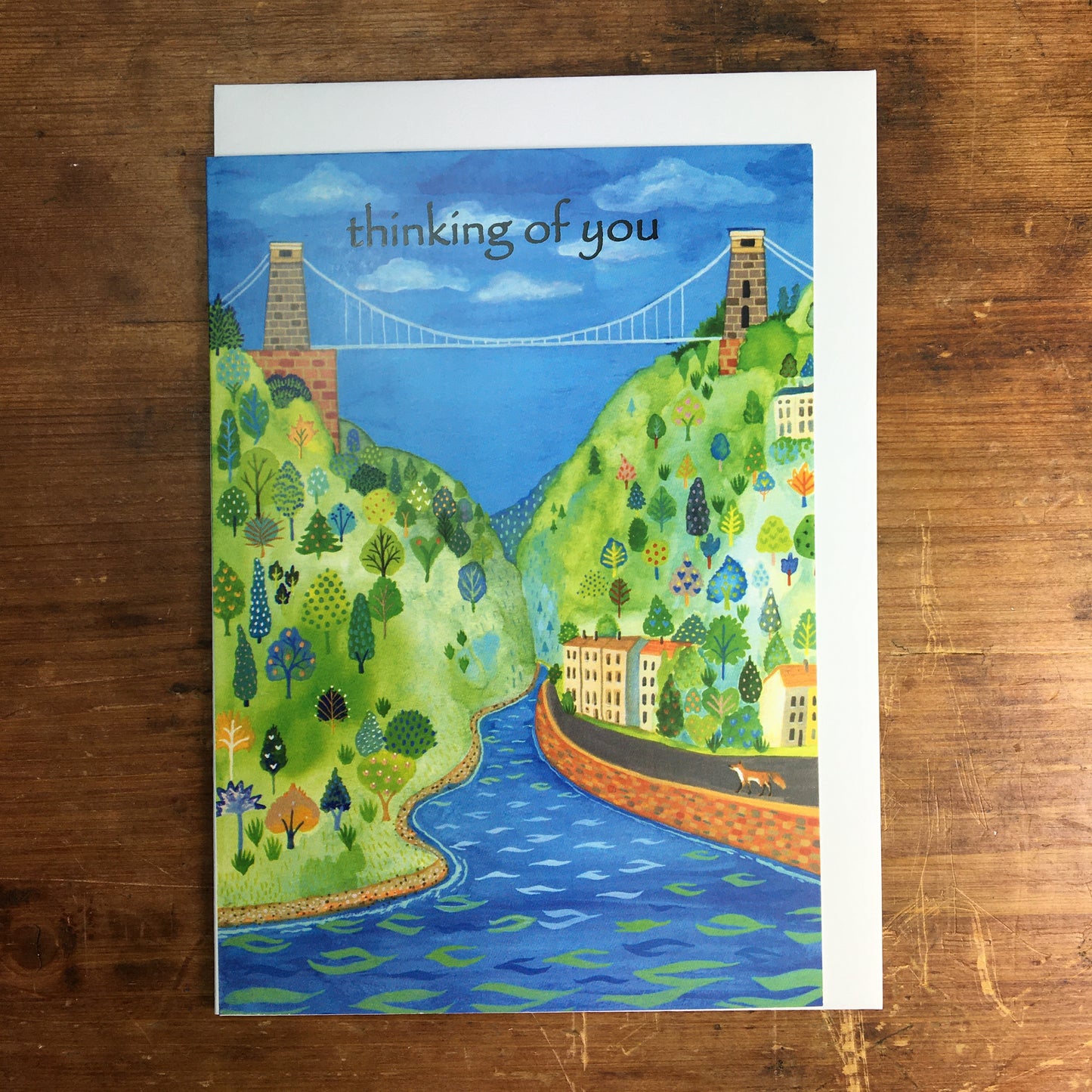 Laura Robertson Thinking of You Suspension Bridge Card