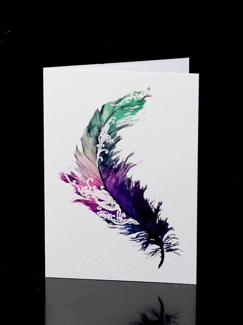 Carla James Henna Feather Card