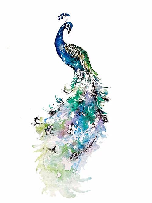 Carla James Elegant Peacock Card
