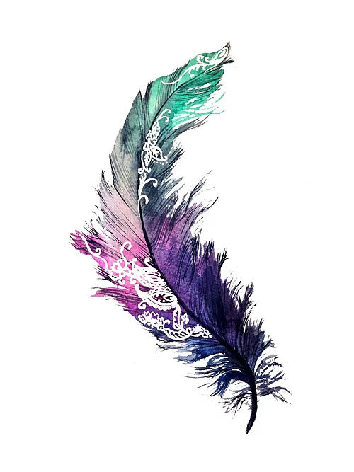 Carla James Henna Feather Print