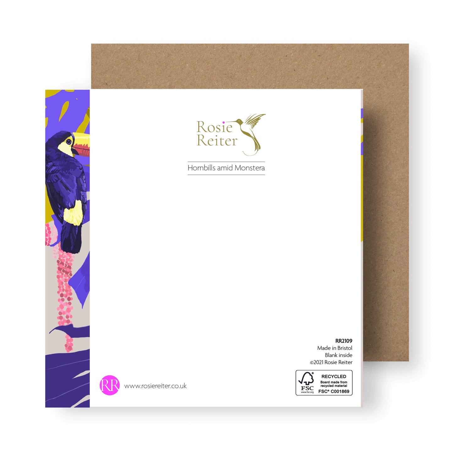 Hornbills Amid Monstera Card