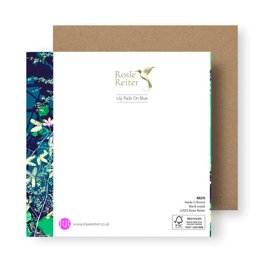 Lily Pads On Blue card