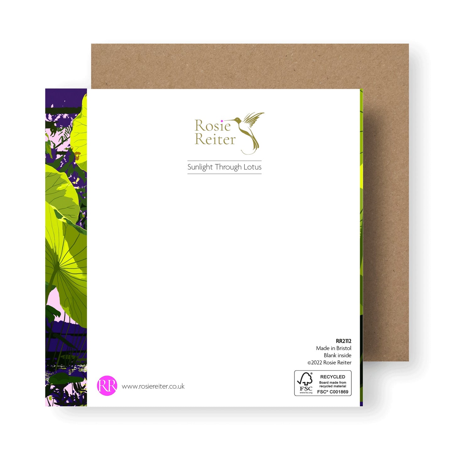 Sunlight Through Lotus Card