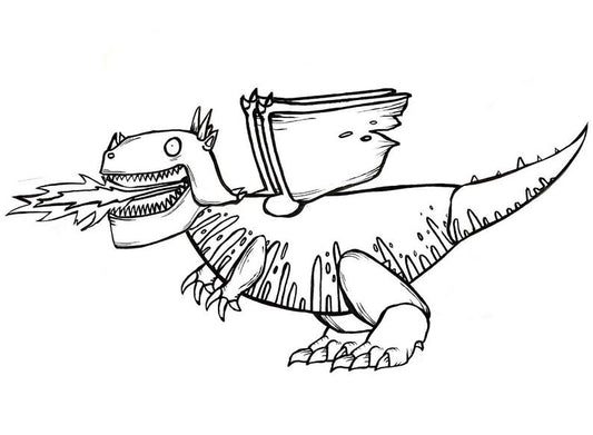 Glass Designs Dixon Does Doodles Make Your Own paper dragon split pin puppet